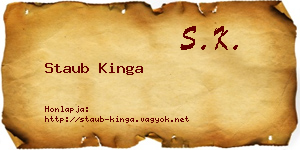Staub Kinga névjegykártya